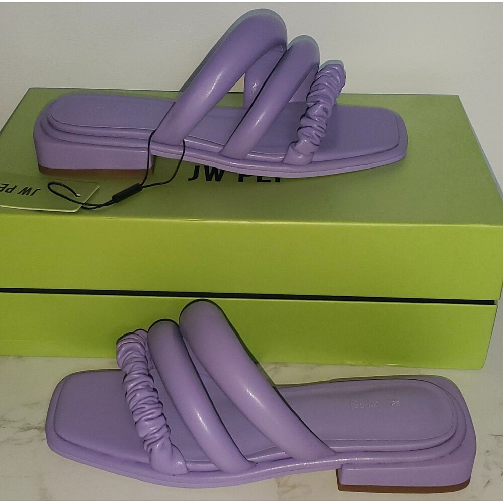 JW PEI Jada Flat Mule Womens US 5, EU 35 Lavender Purple NIB